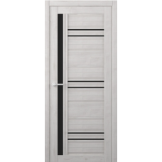 Дверь межкомнатная ALBERO West НЕВАДА Жемчужный, стекло черное Дверь межкомнатная ALBERO West НЕВАДА Жемчужный, стекло черное